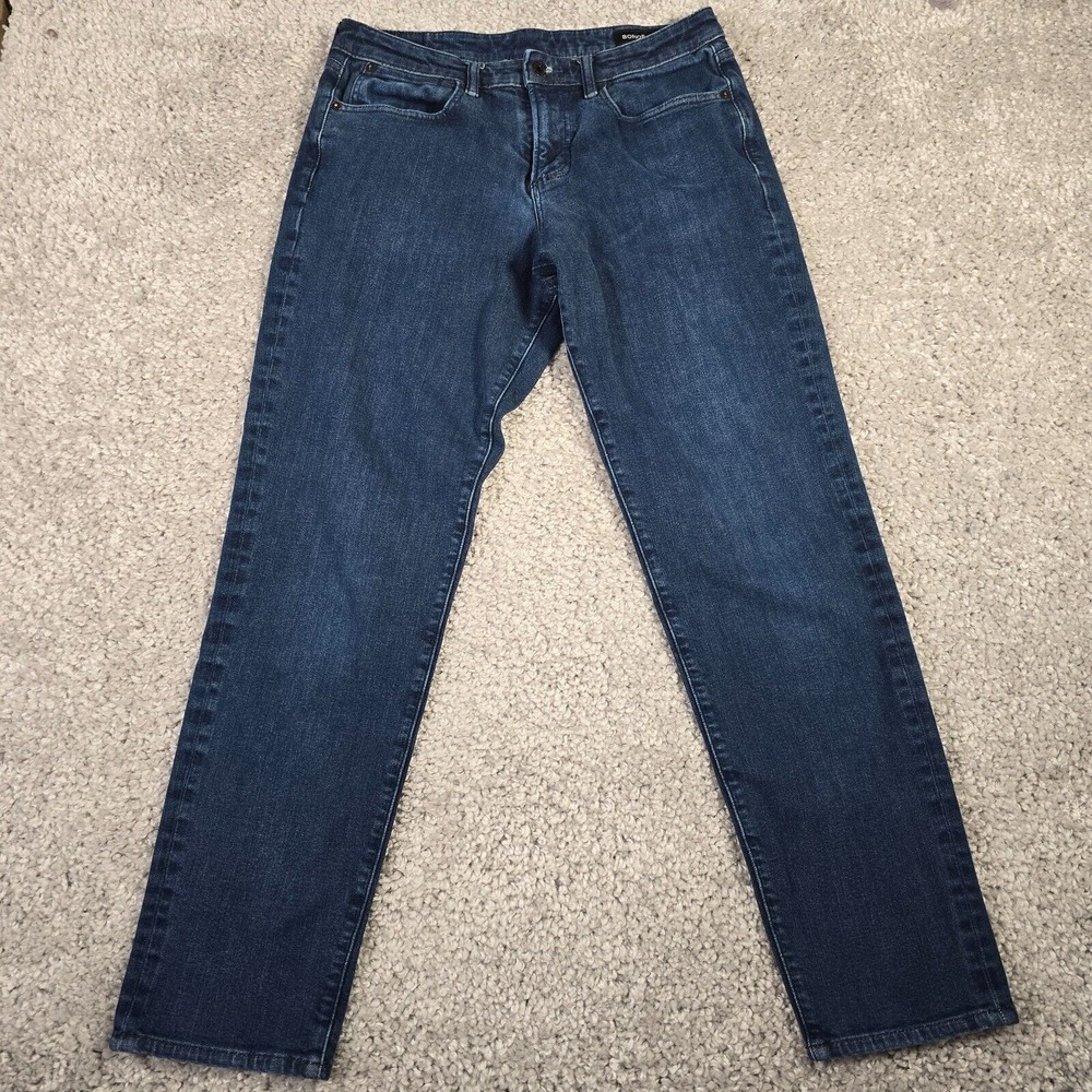 Bonobos Jeans Mens 33x34 (Fits 31x30) Blue Medium Wash Tapered Modern Casual